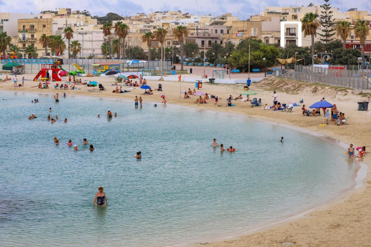 Gem Beachfront Apt With Amazing Bay And Sea Views Birżebbuġa Exterior foto
